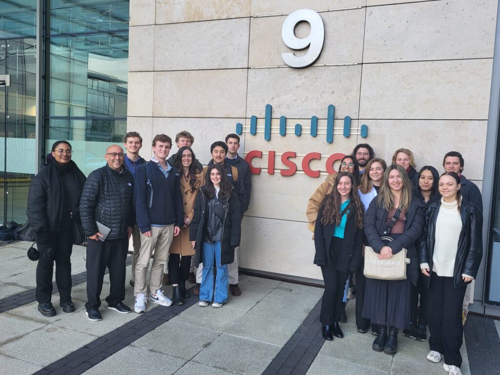 Global Leadership Minor student group photo at Cisco. 