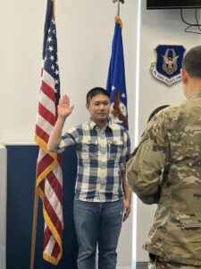 William Shen's U.S. Air Force swearing in ceremony.