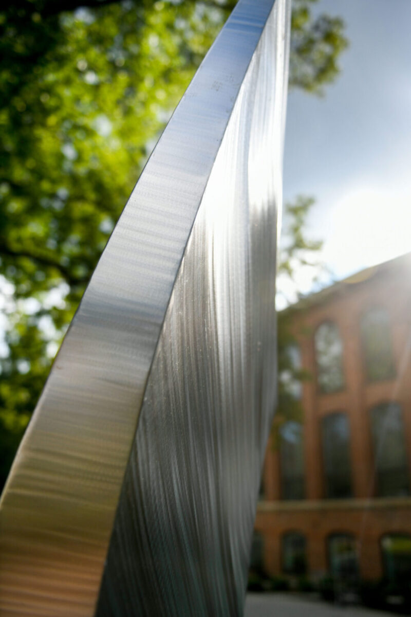 The Dream of Flight sculpture near Tompkins and Primrose Halls provides a quiet spot for study or relaxation in the Global Courtyard, just off the Court of North Carolina. Photo by Becky Kirkland.