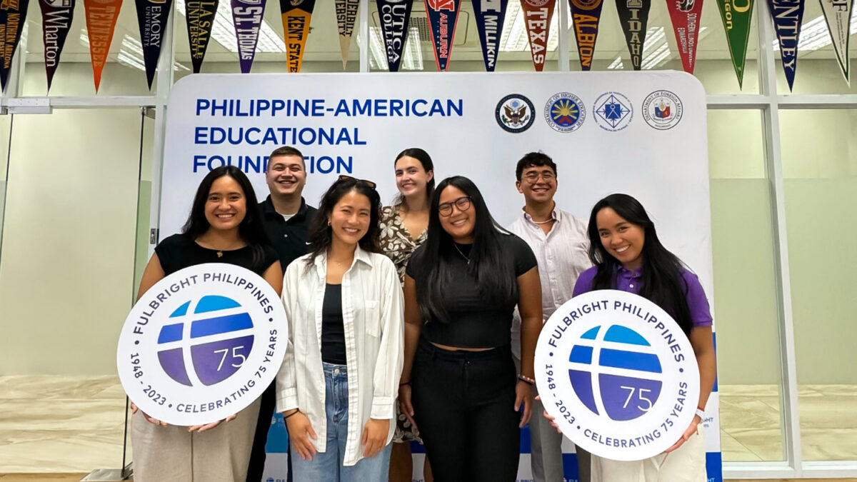 Juliene at the Philippine-American Educational Foundation Fulbright event.
