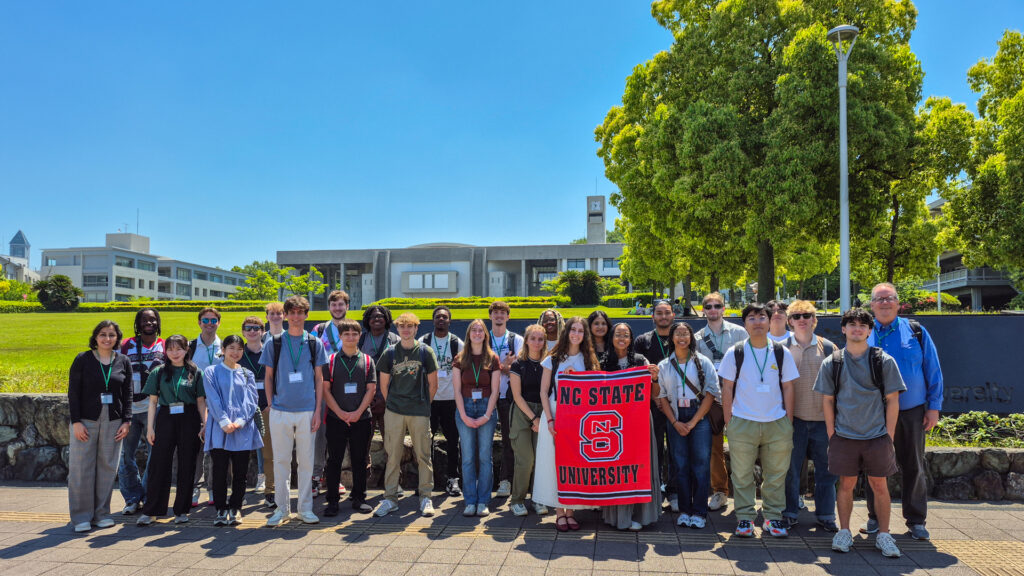 Students visit Nagoya University with Dr. Khan and Rob Sandruck.