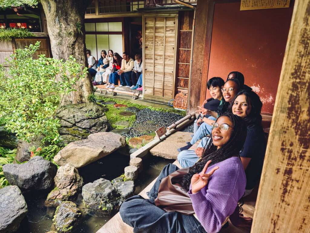 Students during the excursion trip to Kanazawa, Japan.