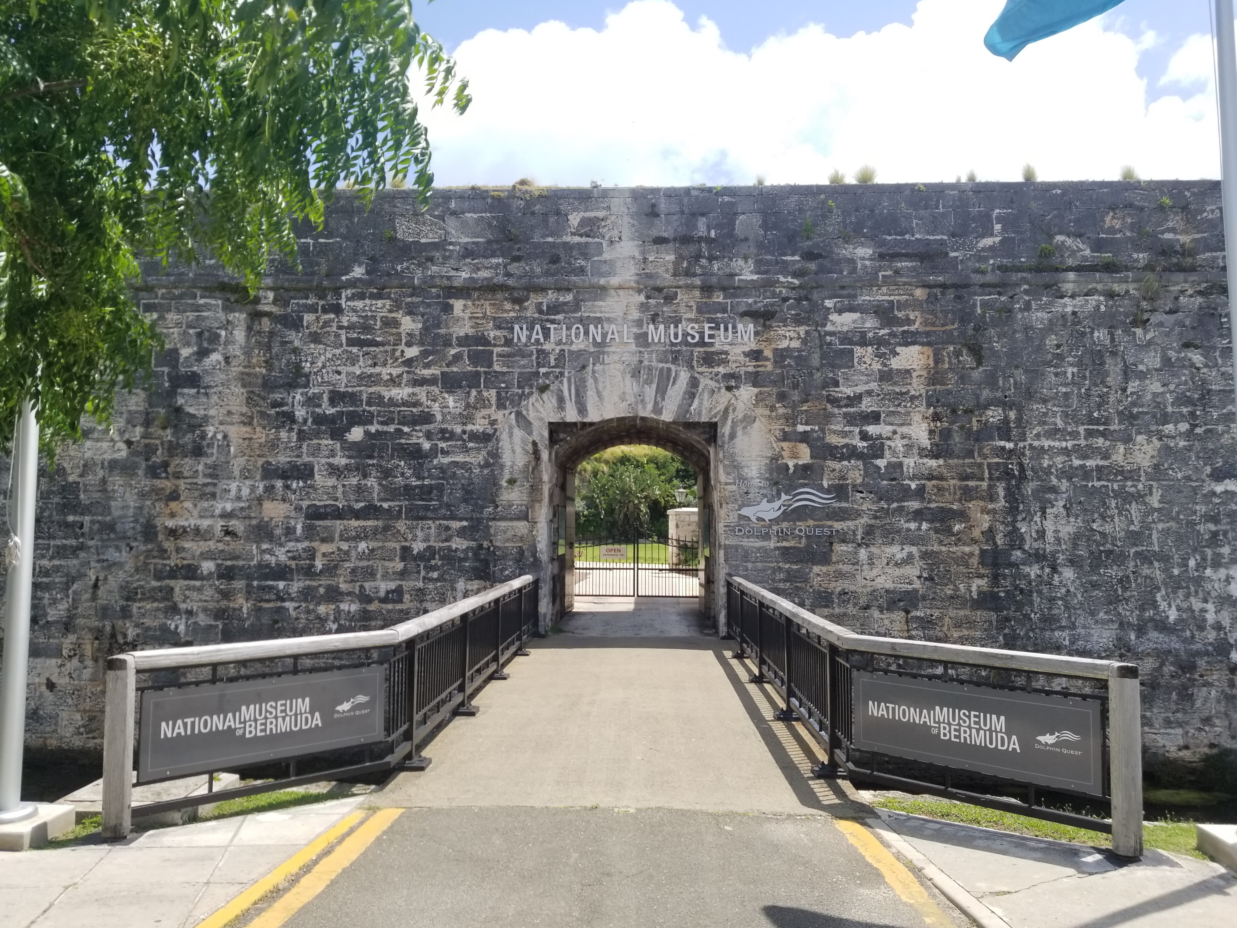 The entrance to the National Museum of Bermuda, the largest historical tourism attraction in Bermuda, in Sandys Parish.